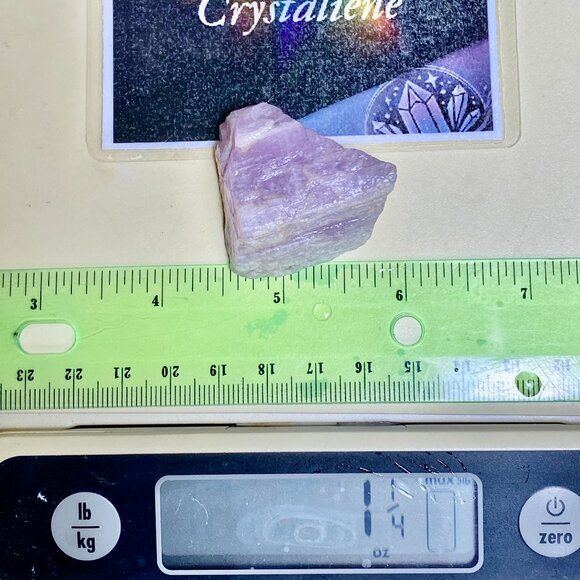 1.25oz UV ACTIVE Kunzite Nigeria Purple Lilac Raw Natural Rough Crystal Mineral - Picture 10 of 10